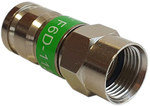 F-type compression coaxial connector for RG 6 tc'F 6D-113 cables